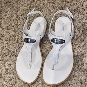 White leather Michael Kors sandals